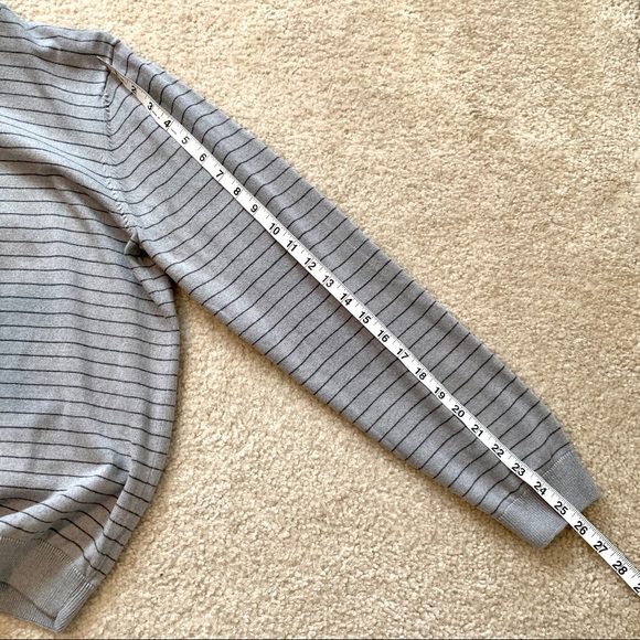 VAN HEUSEN Studio 1/4 Zip Striped Sweater—SZ. Med - Picture 11 of 12